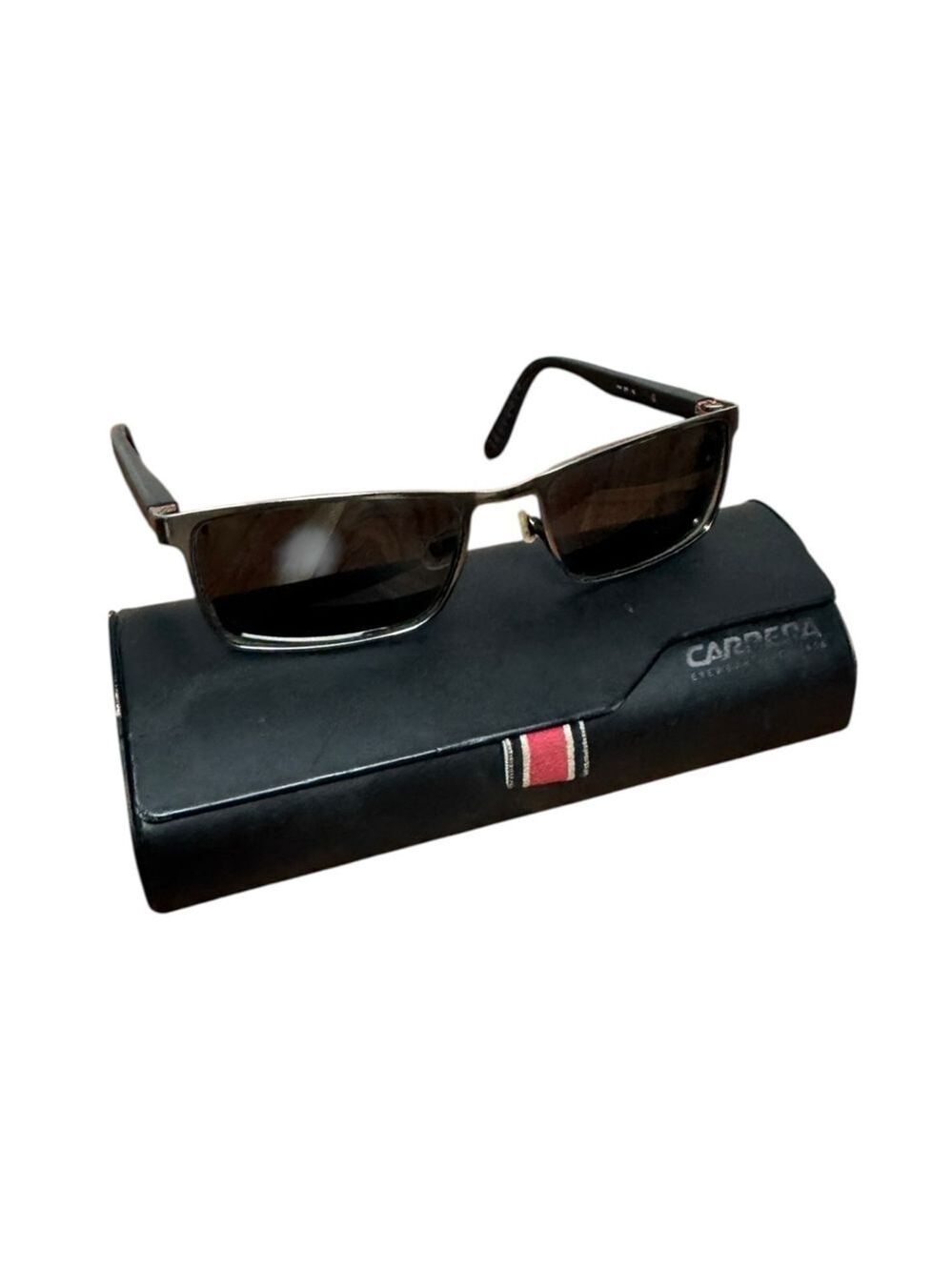 Carrera Black Silver Glasses Frames Case